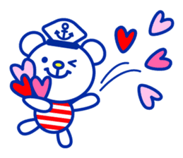 Marine bear : Tricolor color sticker #6260679