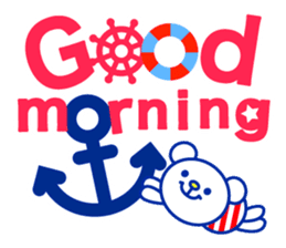 Marine bear : Tricolor color sticker #6260681