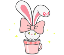 Rini Rabbit in a cup sticker #6260915