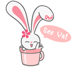 Rini Rabbit in a cup sticker #6260919