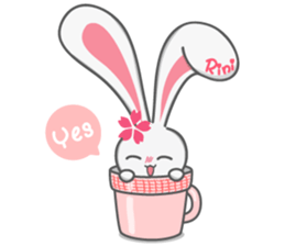 Rini Rabbit in a cup sticker #6260920