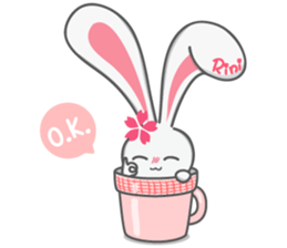 Rini Rabbit in a cup sticker #6260922