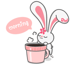 Rini Rabbit in a cup sticker #6260925