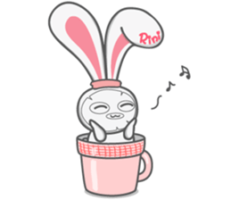 Rini Rabbit in a cup sticker #6260933