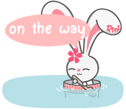 Rini Rabbit in a cup sticker #6260936