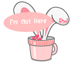 Rini Rabbit in a cup sticker #6260938