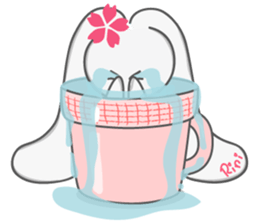 Rini Rabbit in a cup sticker #6260940