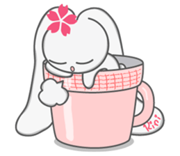 Rini Rabbit in a cup sticker #6260943