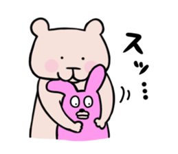 Bear and rabbit alien sticker #6261262