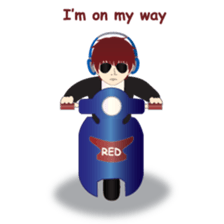 RED is a sweet but mean guy sticker #6262338