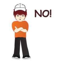 RED is a sweet but mean guy sticker #6262343