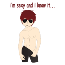 RED is a sweet but mean guy sticker #6262345