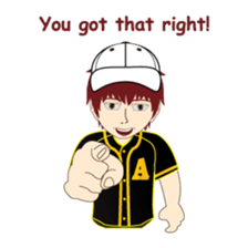 RED is a sweet but mean guy sticker #6262365