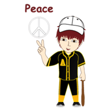 RED is a sweet but mean guy sticker #6262367