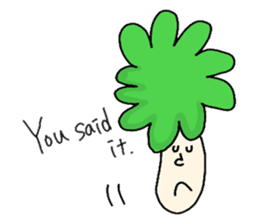 Broccoli Afro sticker #6263209