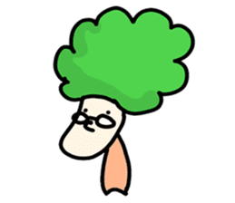 Broccoli Afro sticker #6263210