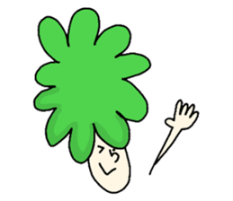 Broccoli Afro sticker #6263211