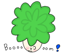Broccoli Afro sticker #6263212