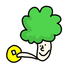 Broccoli Afro sticker #6263214