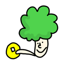 Broccoli Afro sticker #6263214