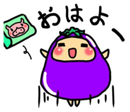 nasuno kun (eggplant) sticker #6265702