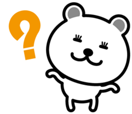 very cute white bear sticker #6266908