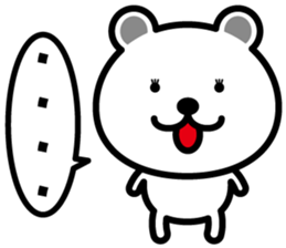 very cute white bear sticker #6266923