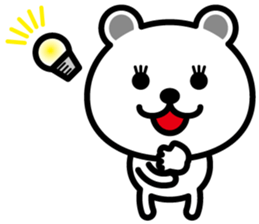 very cute white bear sticker #6266925