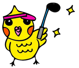mikan is a cockatiel (golf version2) sticker #6267194