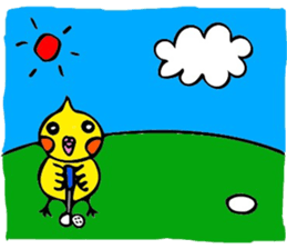 mikan is a cockatiel (golf version2) sticker #6267196