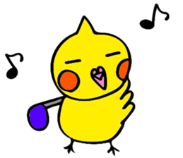 mikan is a cockatiel (golf version2) sticker #6267215