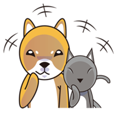 Cat and dog's life sticker #6268489