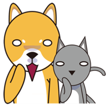 Cat and dog's life sticker #6268490