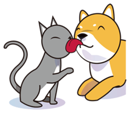 Cat and dog's life sticker #6268491