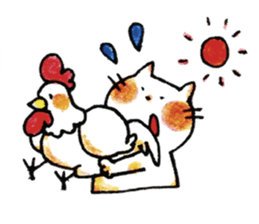 HONOBONO WHITE CAT 2 sticker #6268600