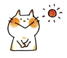 HONOBONO WHITE CAT 2 sticker #6268601