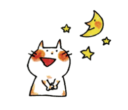 HONOBONO WHITE CAT 2 sticker #6268602