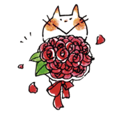 HONOBONO WHITE CAT 2 sticker #6268605