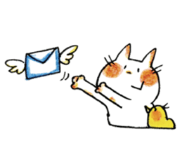 HONOBONO WHITE CAT 2 sticker #6268606