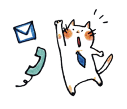 HONOBONO WHITE CAT 2 sticker #6268607