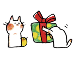 HONOBONO WHITE CAT 2 sticker #6268608