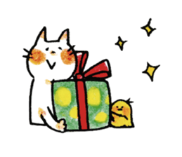 HONOBONO WHITE CAT 2 sticker #6268610