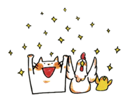 HONOBONO WHITE CAT 2 sticker #6268611