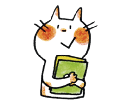 HONOBONO WHITE CAT 2 sticker #6268612