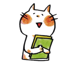 HONOBONO WHITE CAT 2 sticker #6268613