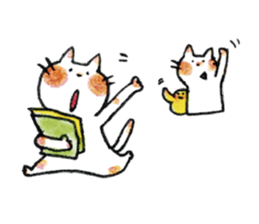 HONOBONO WHITE CAT 2 sticker #6268615