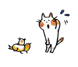 HONOBONO WHITE CAT 2 sticker #6268616