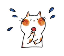 HONOBONO WHITE CAT 2 sticker #6268617