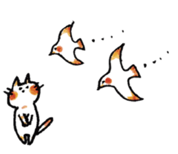 HONOBONO WHITE CAT 2 sticker #6268619