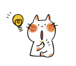 HONOBONO WHITE CAT 2 sticker #6268620